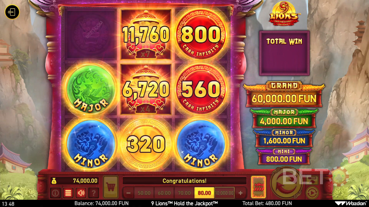 9 Lions Hold the Jackpot Mängi Tasuta