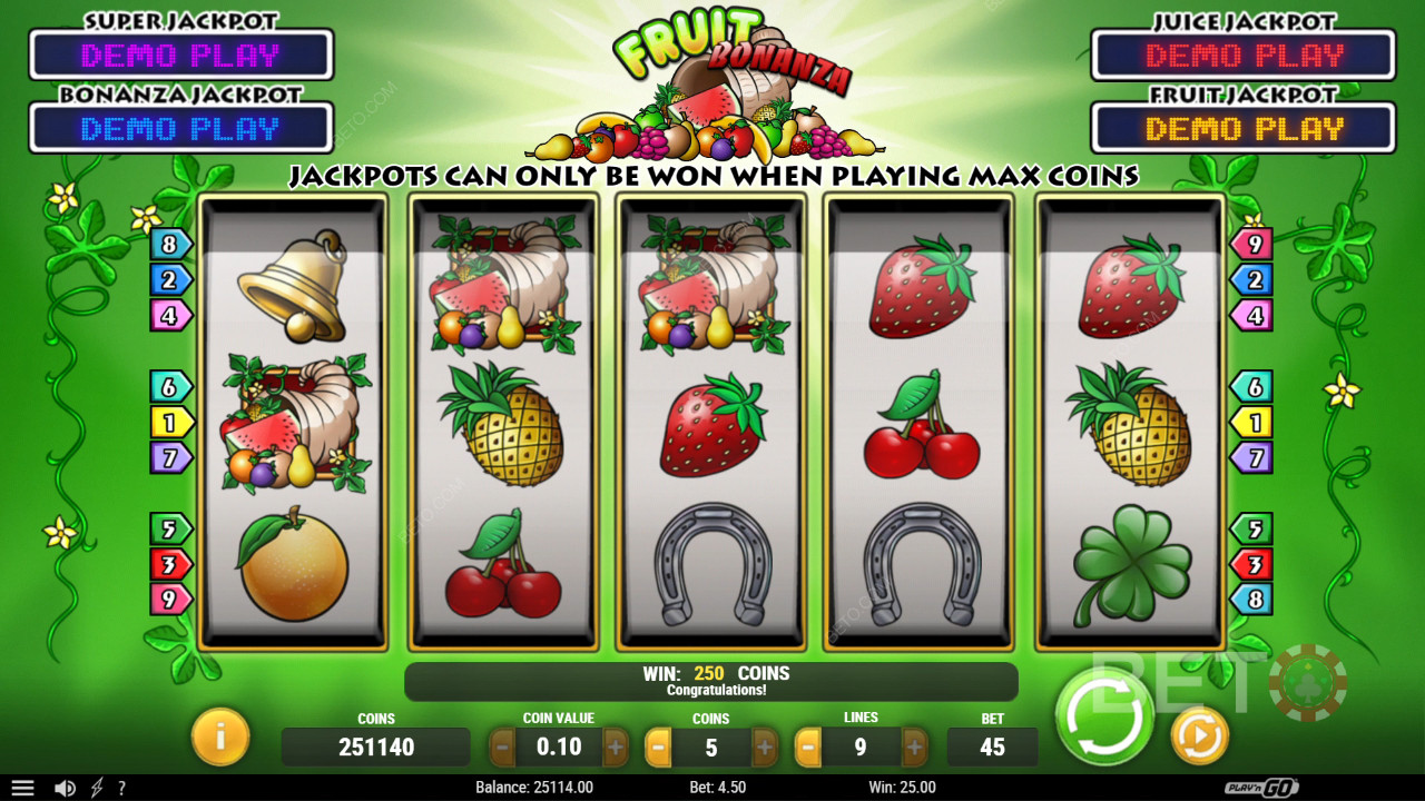 Fruit Bonanza ülevaade BETO Slots