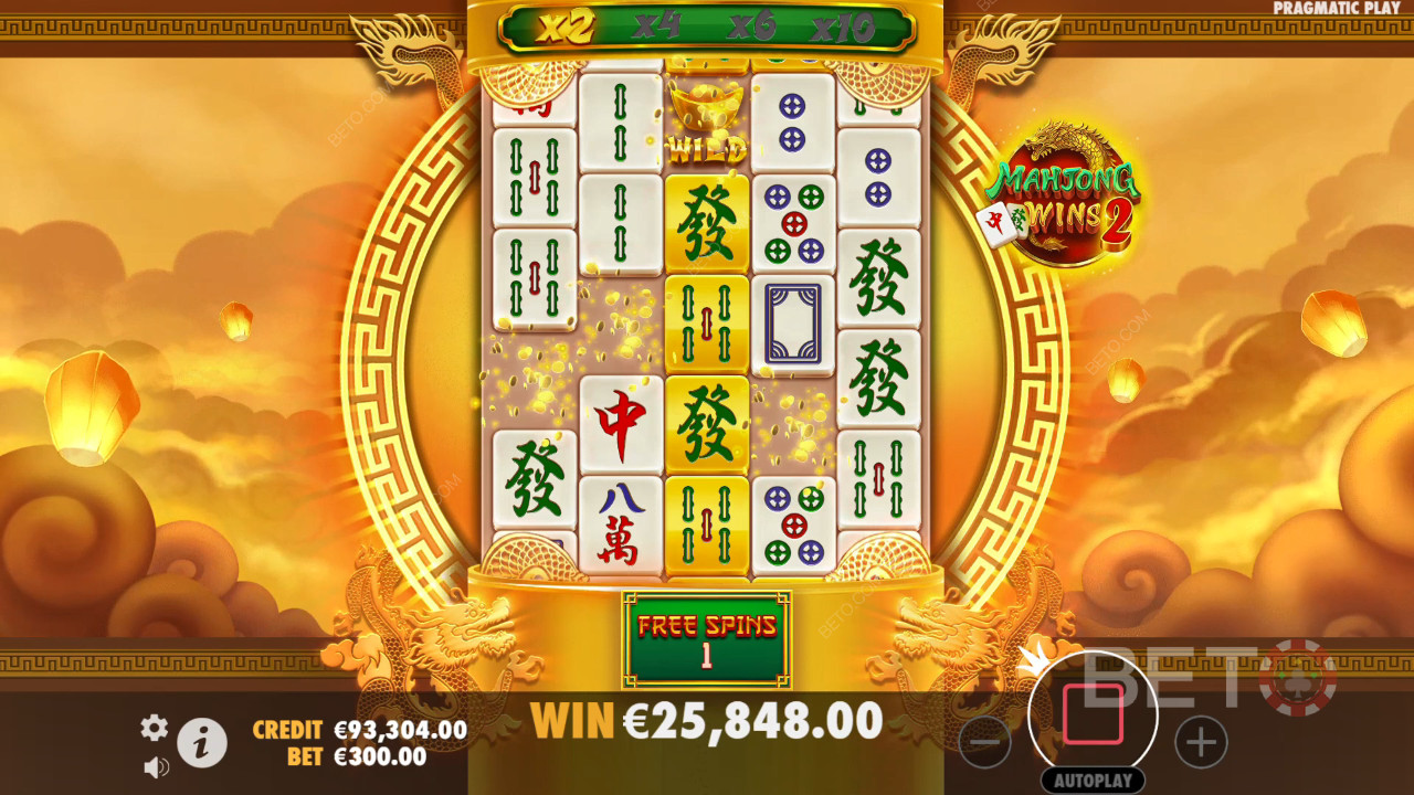Võida 100,000x oma panus Mahjong Wins 2 videomängus!