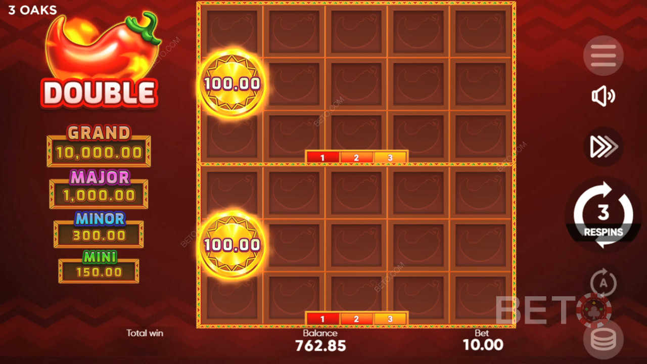 Võida 3 Hot Chillies slotis 1,000x oma panus!