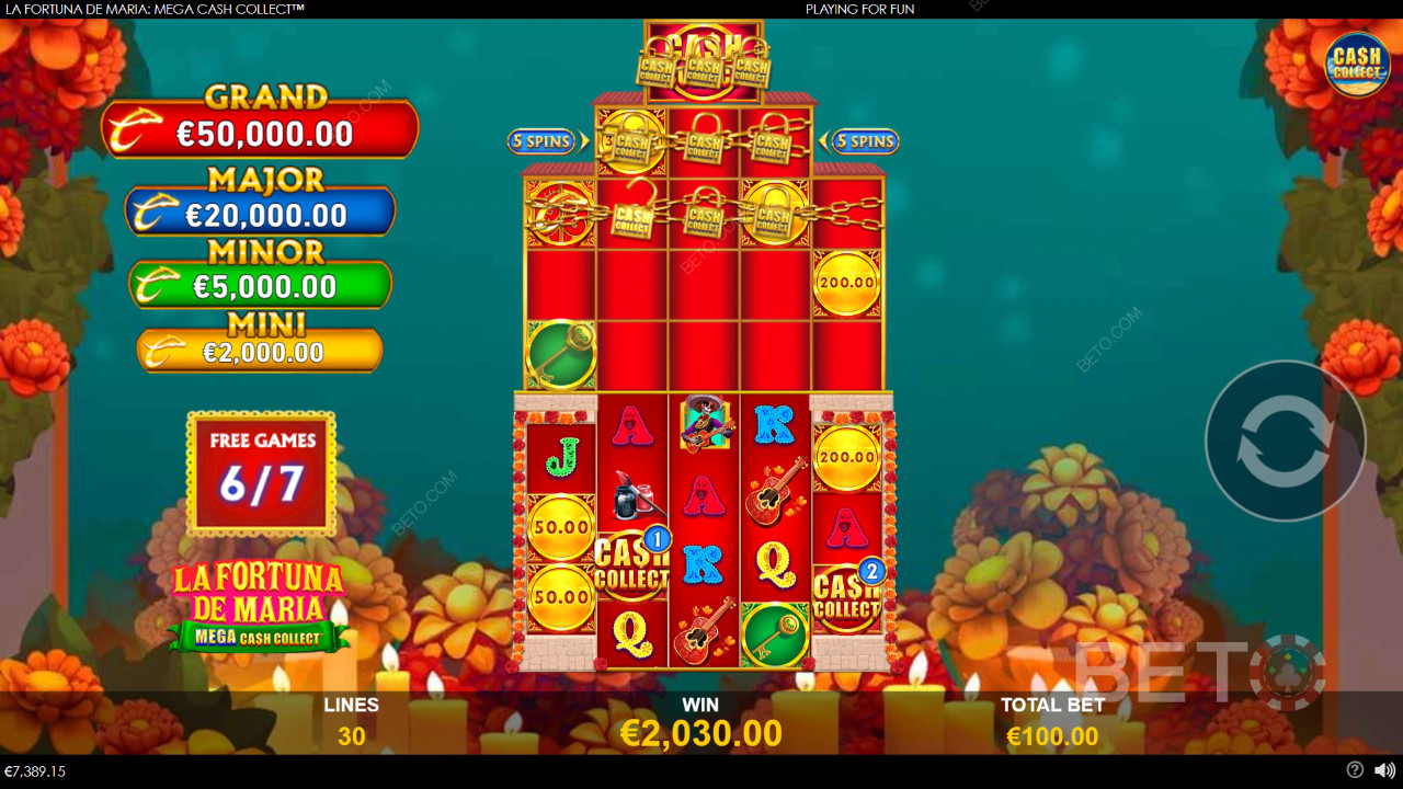La Fortuna de Maria: Mega Cash Collect Review by BETO Slots