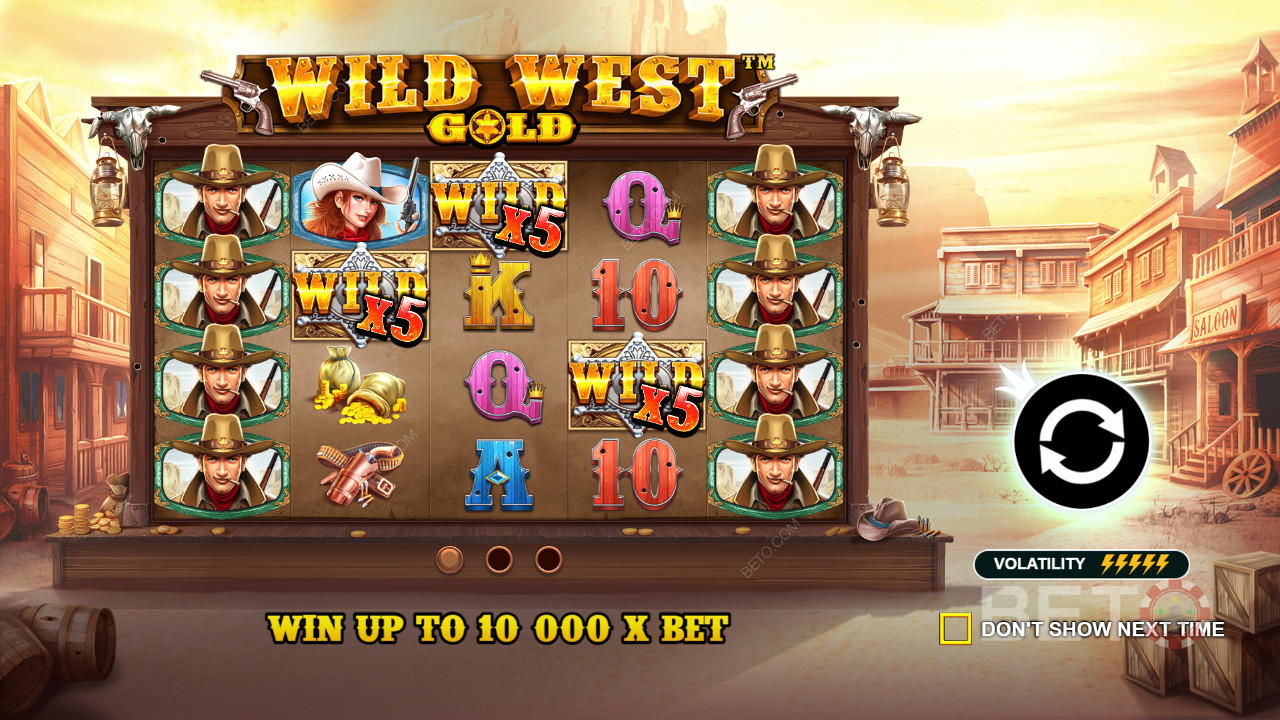 Tasustavad Wild-sümbolid aitavad väljamakseid teha järgmistes mängudes Wild West Gold