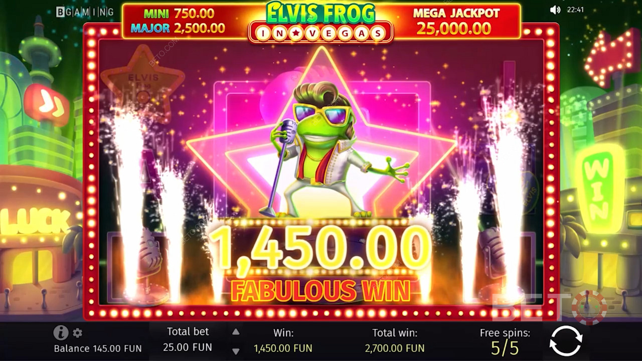 Hakka Las Vegase järgmine suur superstaar uues Elvis Frog kasiino slotis.