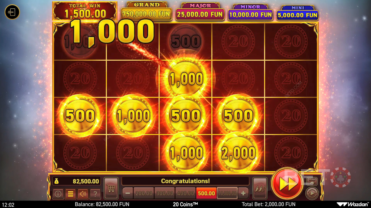 20 mündi ülevaade BETO Slots