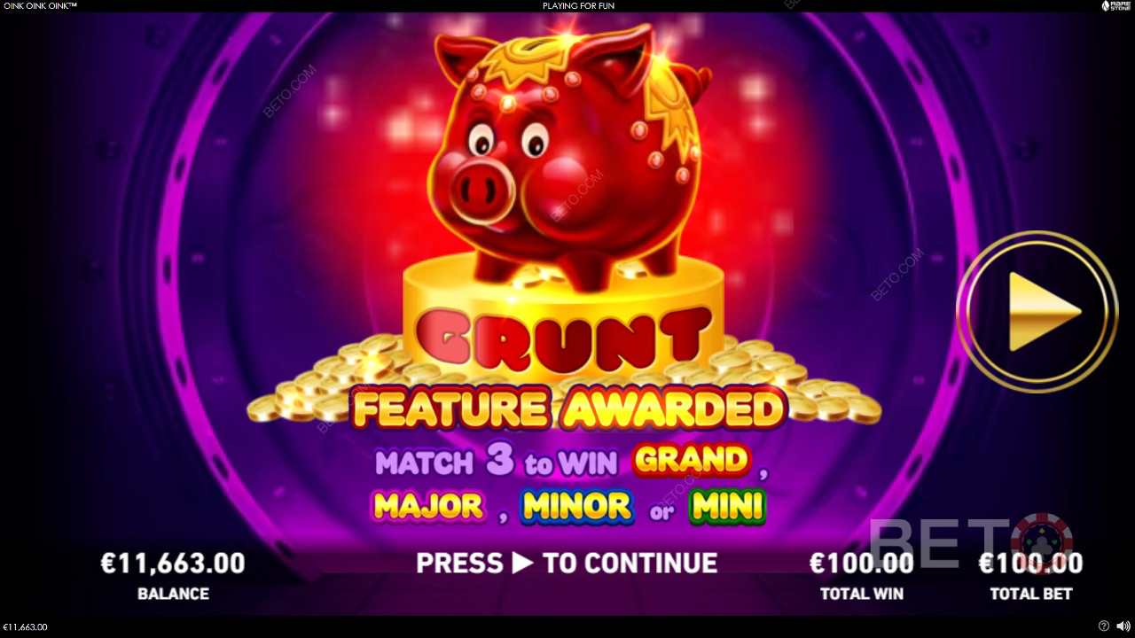 Oink Oink Oink Oink Oink poolt selgitatud boonusfunktsioonid Rarestone Gaming