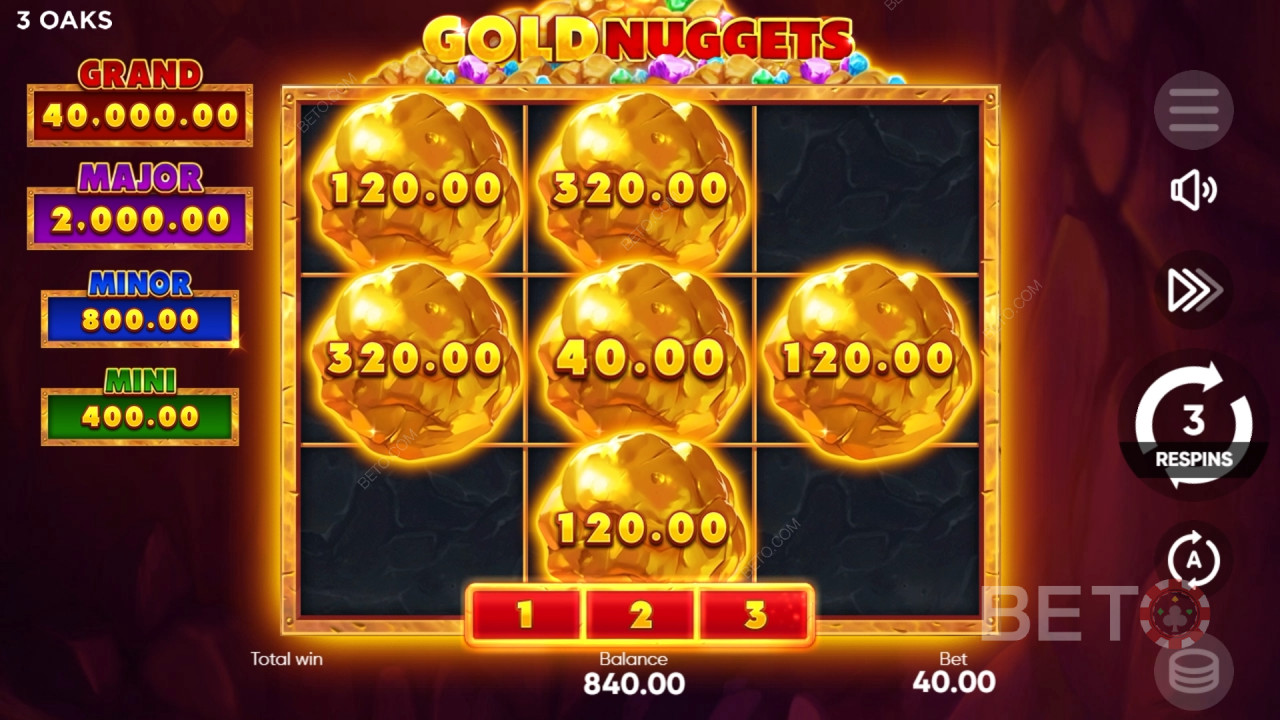 Gold Nuggets (3 Oaks) Mängi Tasuta
