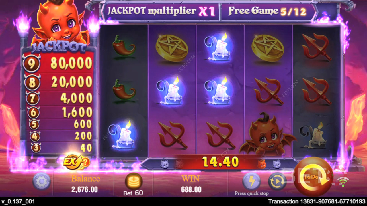 Võida 10,000x oma panus Devil Fire Online Slot