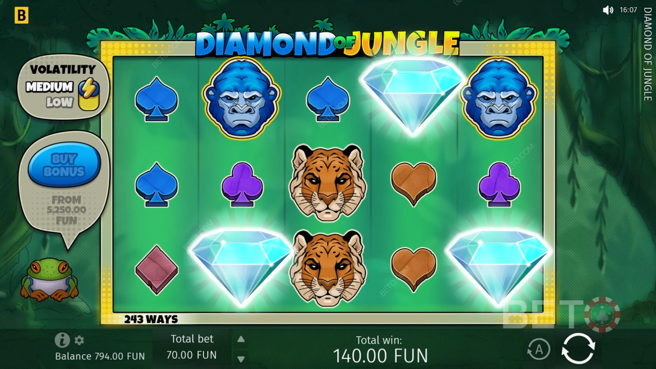 Diamond Of Jungle Review by BETO Slots