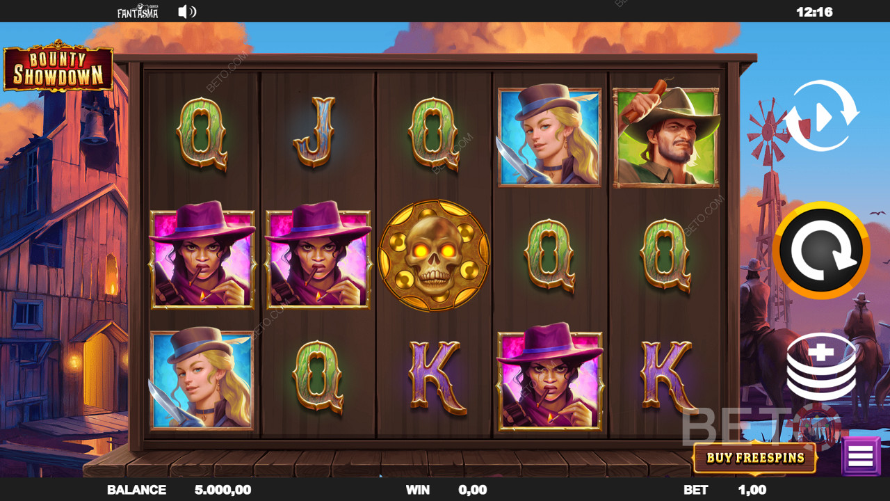 Mängi Bounty Showdown ja koge cowboy-teemalisi sümboleid