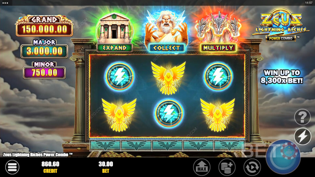 Zeus Lightning Riches Power Combo läbivaatamine BETO Slots poolt