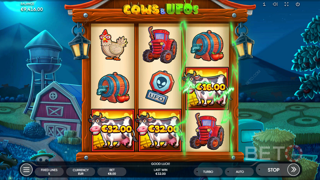 Lehmade ja UFOde läbivaatamine BETO Slots poolt