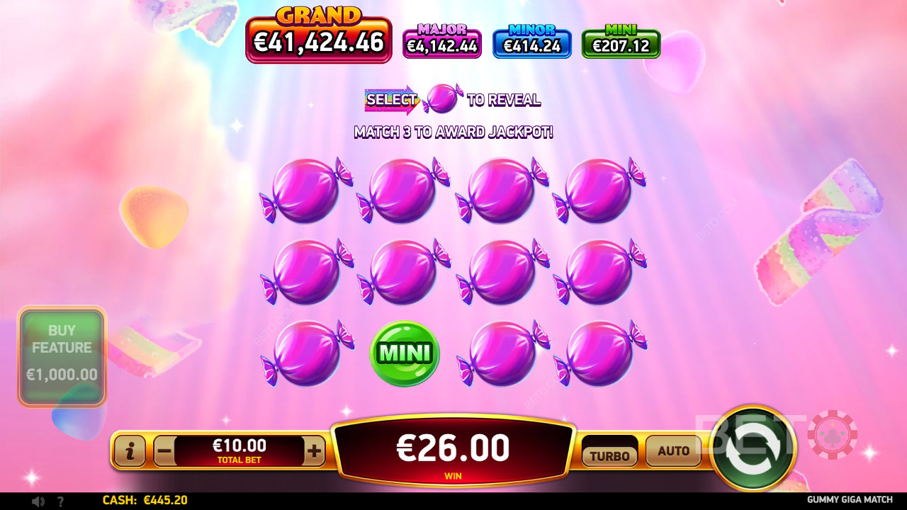 RubyPlay selgitused boonusfunktsioonide kohta Gummy Giga Matchis