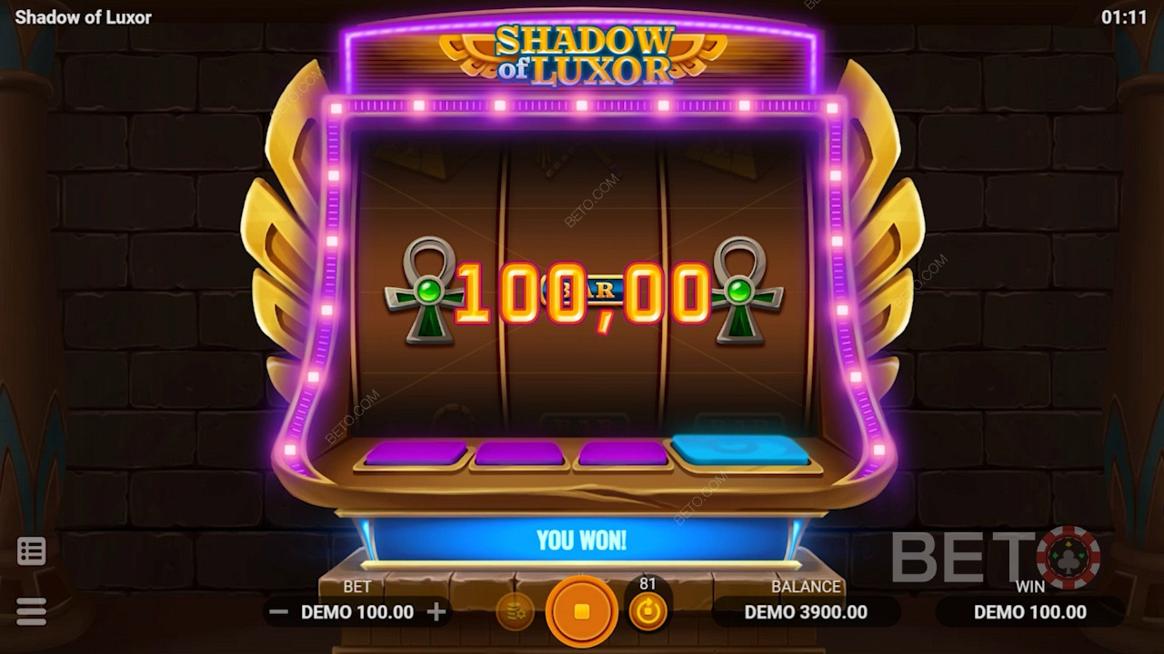 Mängi Shadow of Luxor mängu iidse rikkusega võib anda sulle mahlakaid väljamakseid