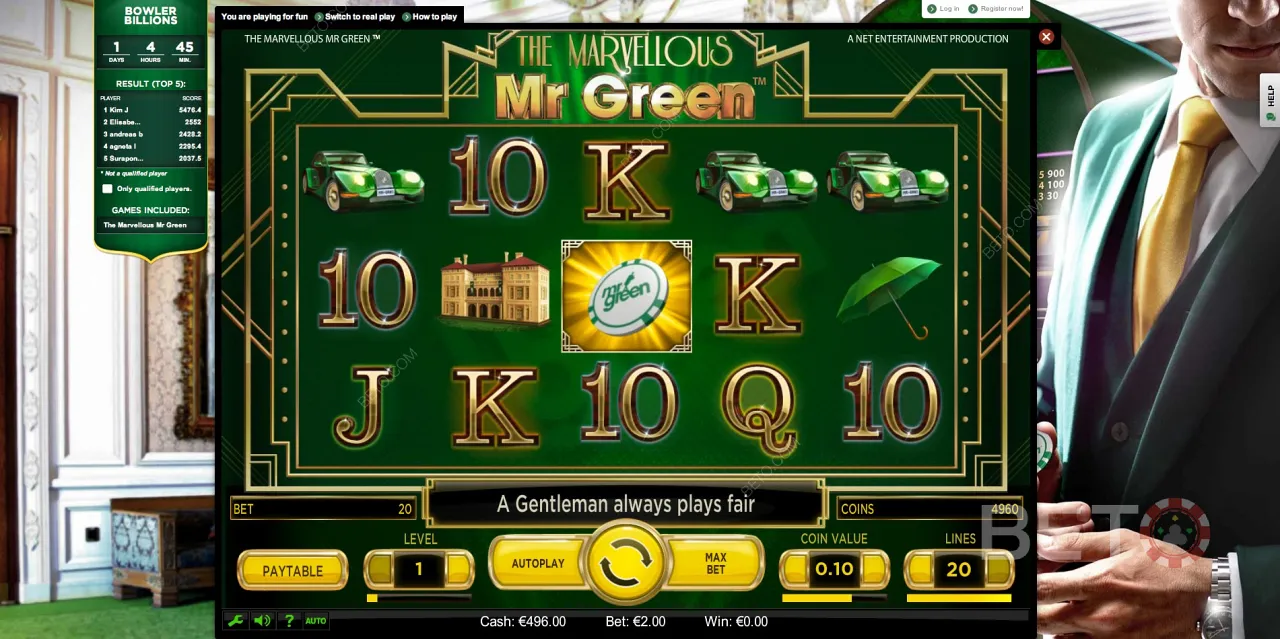 Parim koht online mängude mängimiseks internetis on Mr Green mängude sait.