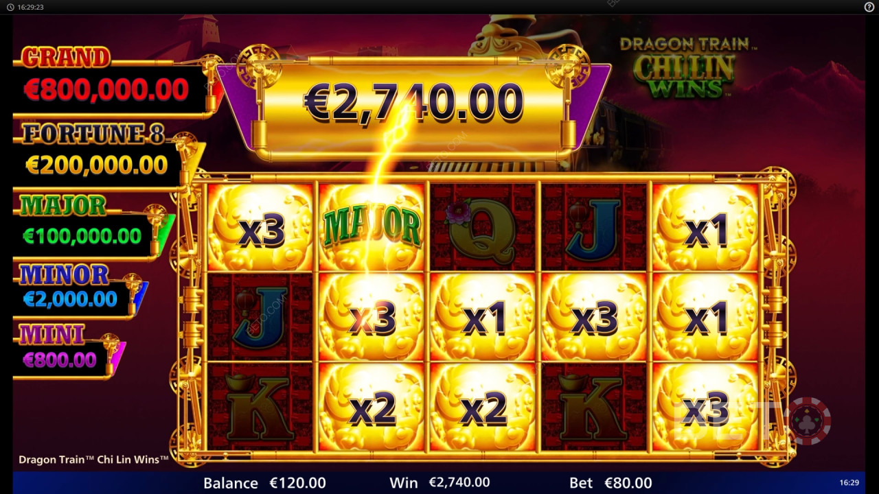 Võida 10,000x oma panus Dragon Train Chi Lin Wins Slot!
