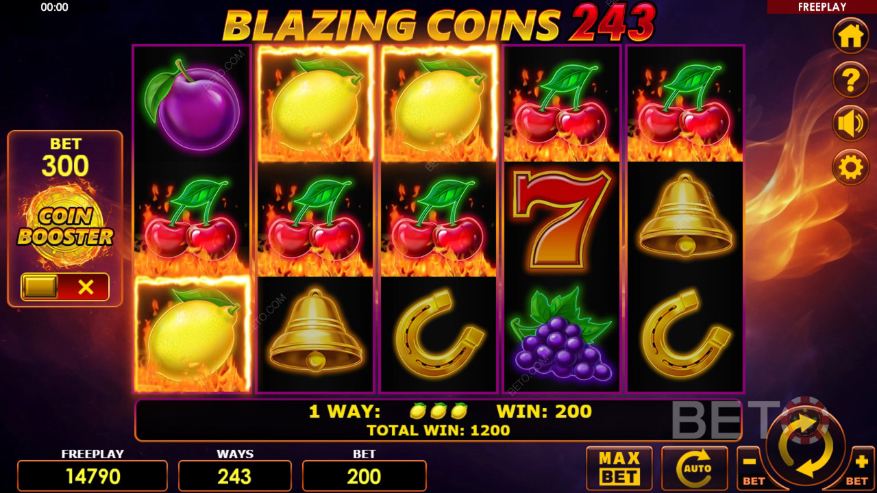 Blazing Coins 243 ülevaade BETO Slots