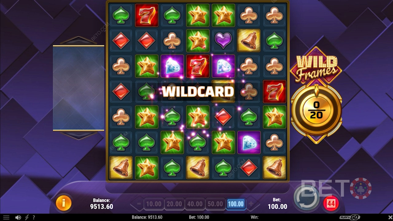 Wildcard boonus Wild Frames online slotis