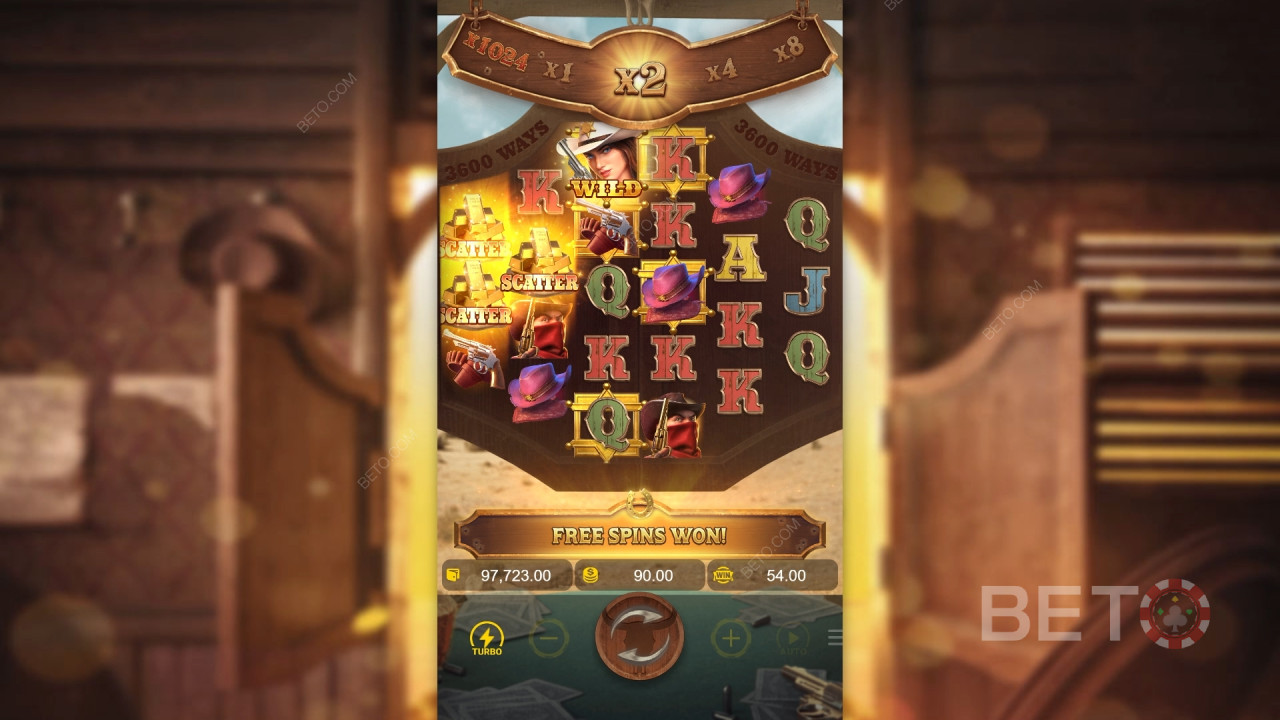 Boonusfunktsioonid, mida selgitab Wild Bounty Showdown. PG Soft