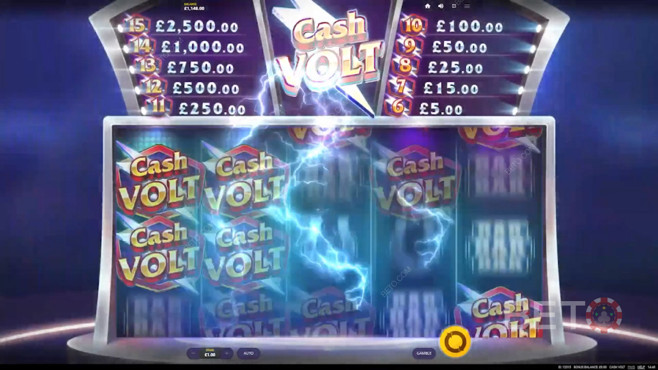Cash Volt sümbolid võivad anda väljamakseid mis tahes positsioonilt mitme võiduliini kaudu.