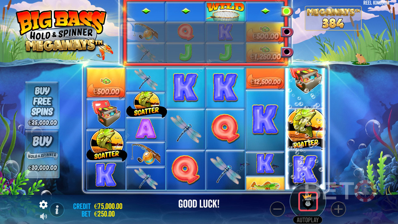 Võida 20,000x oma panus Big Bass Hold ja Spinner Megaways Slot!
