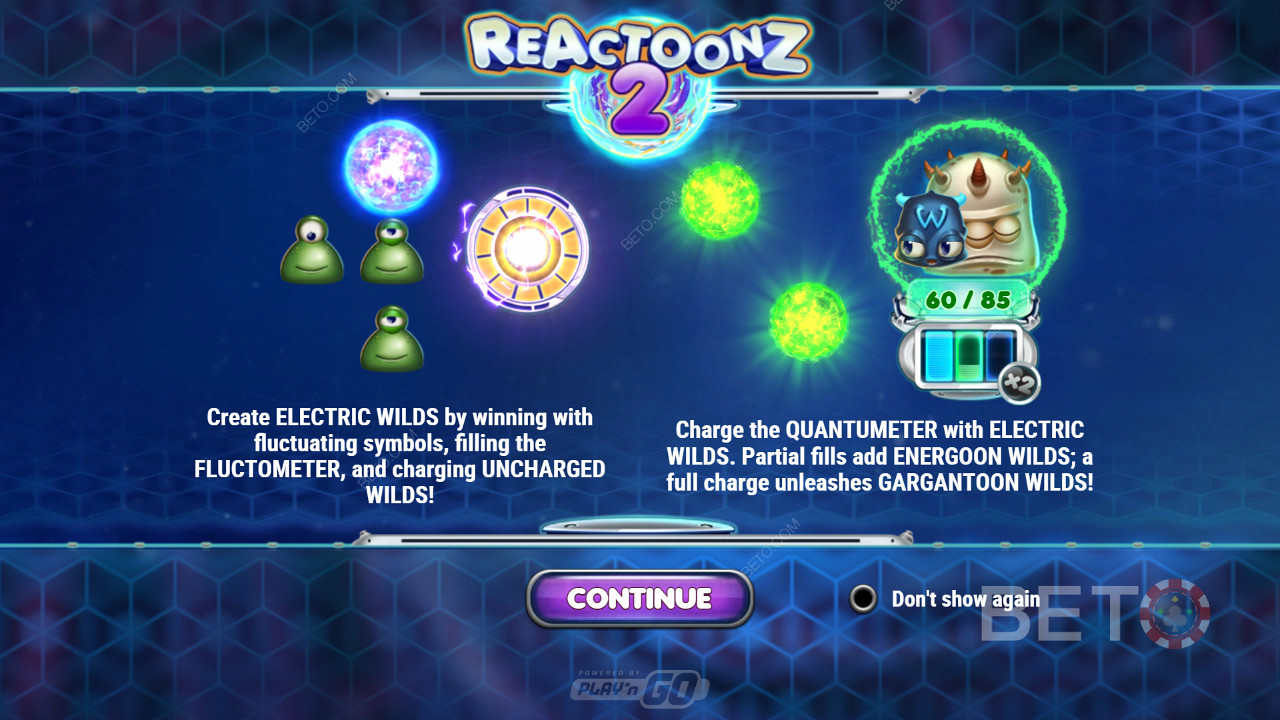 Naudi mitu võitu järjest tänu võimsatele Wildidele ja funktsioonidele - Reactoonz 2 from Play n GO