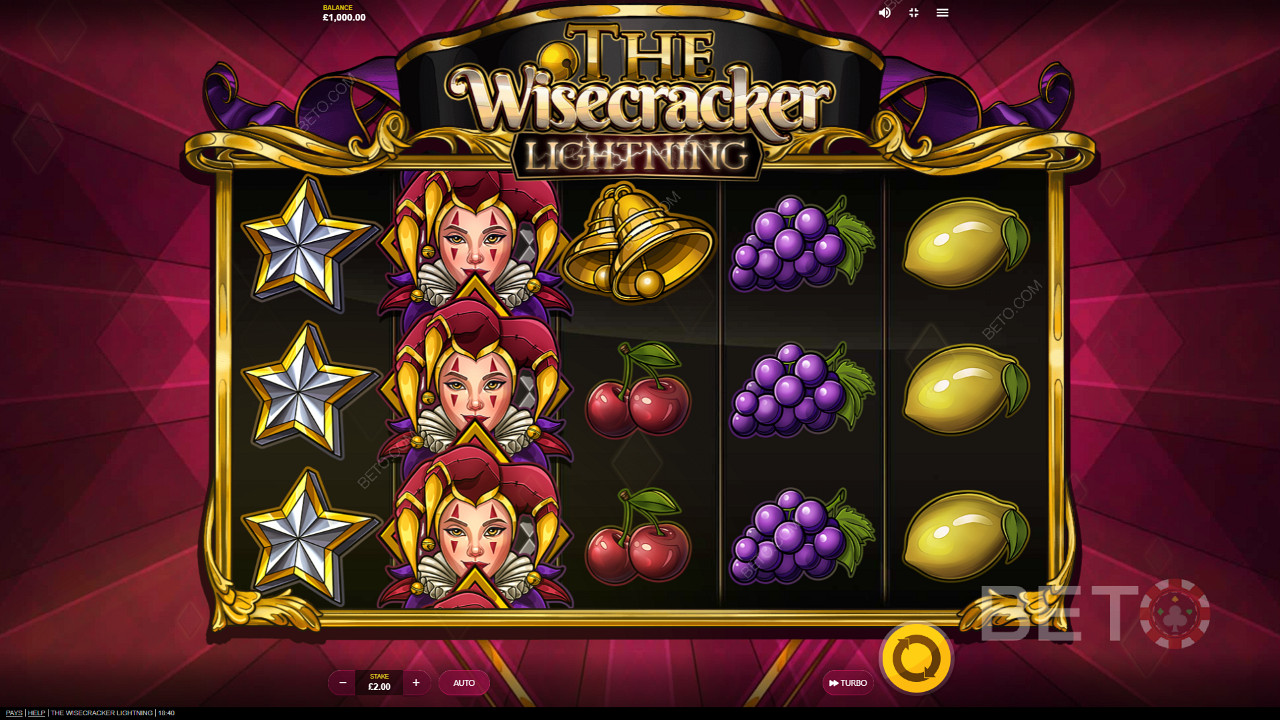 Peen taust ja lihtne graafika The Wisecracker Lightning