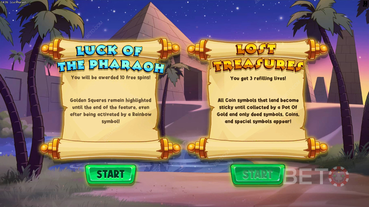 Võida 15,000x Sinu panus Le Pharaoh Video Slot