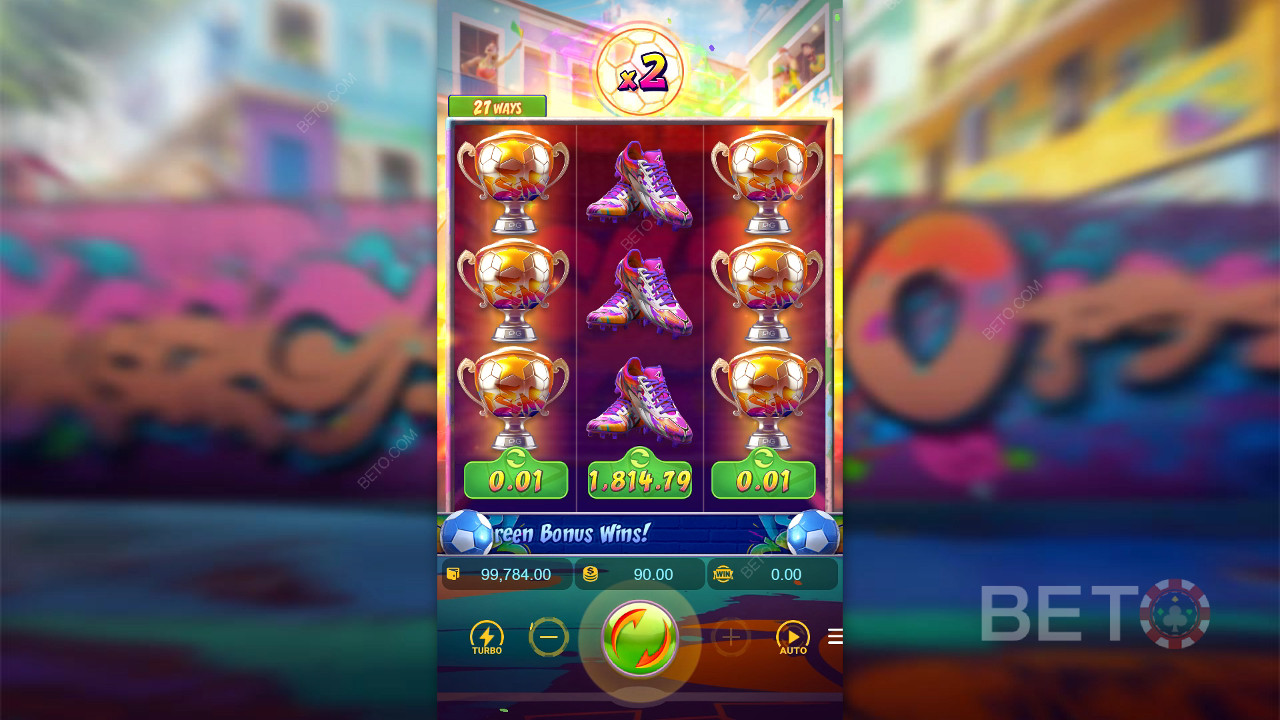 Võida 2,000 Sinu panus Futebol Fever Slot!