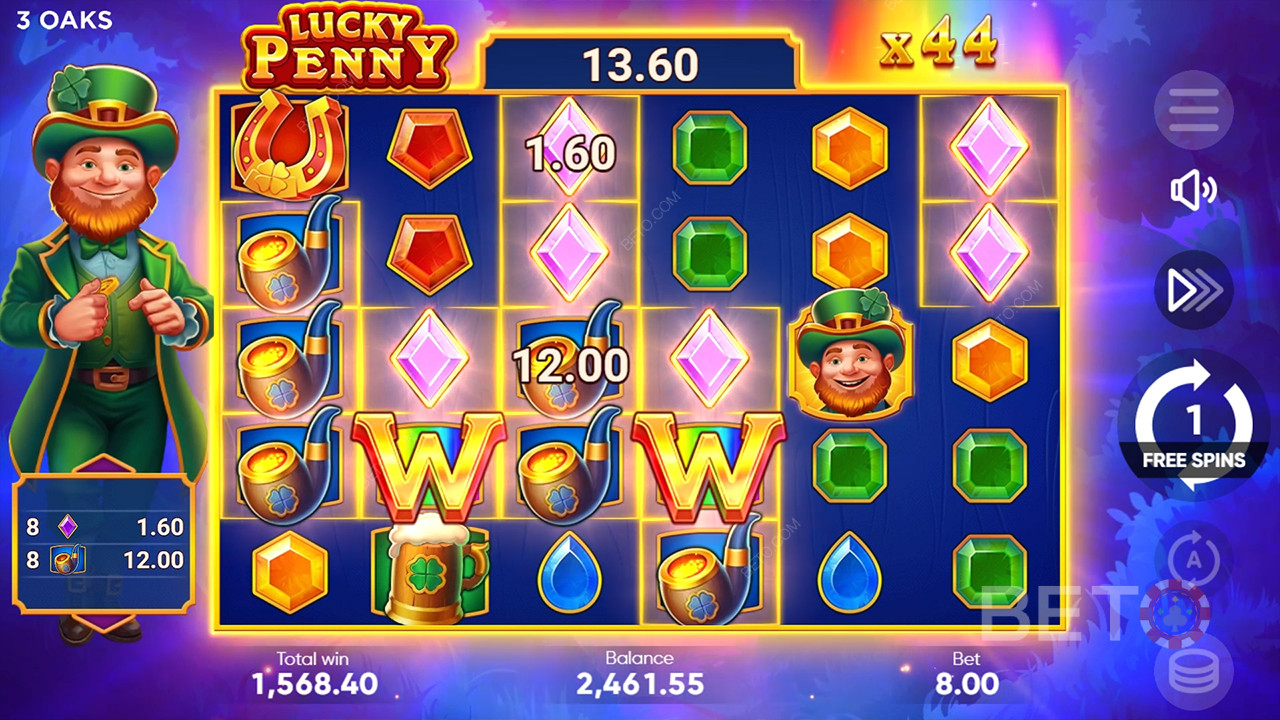 3 Oaks Gamingi Lucky Penny boonusfunktsioonide selgitused