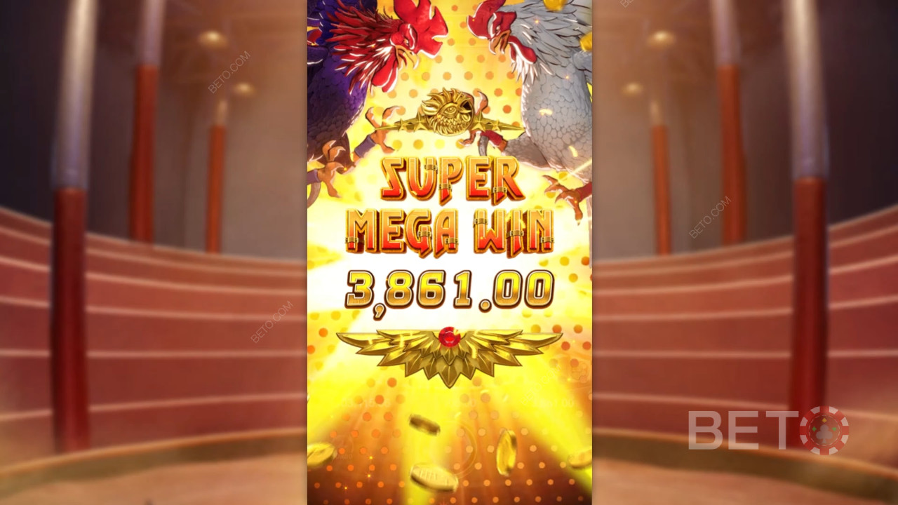 Võida 20,000x Sinu panus Rooster Rumble videomänguslotis!