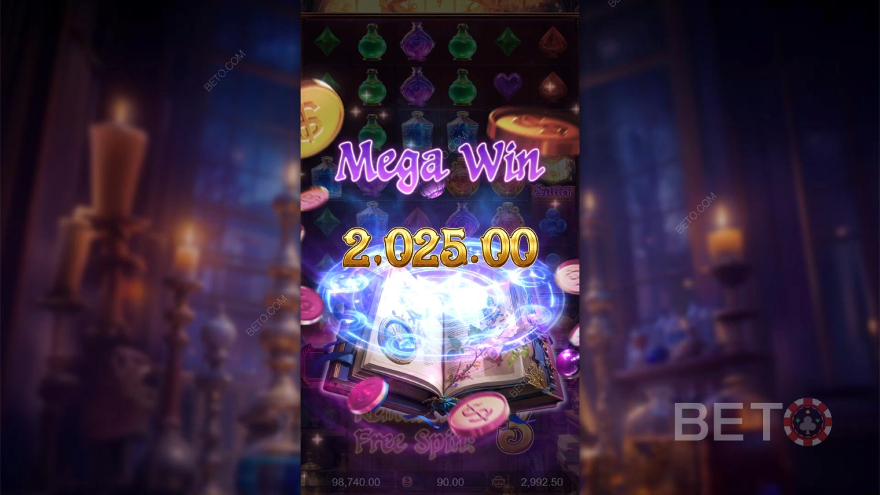 Võida 10,000x Sinu panus Mystic Potion Slot