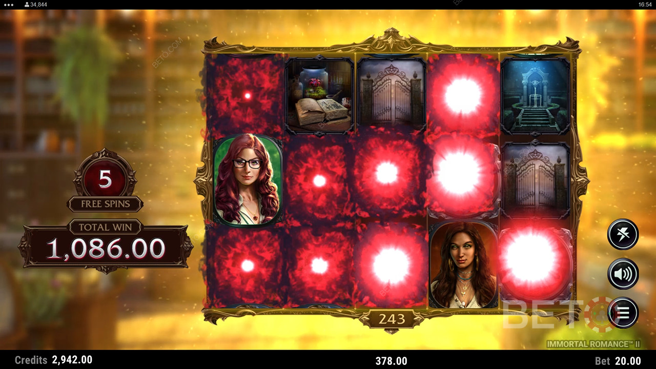 Boonusfunktsioonid, mida selgitab Immortal Romance 2 poolt Stormcraft Studios