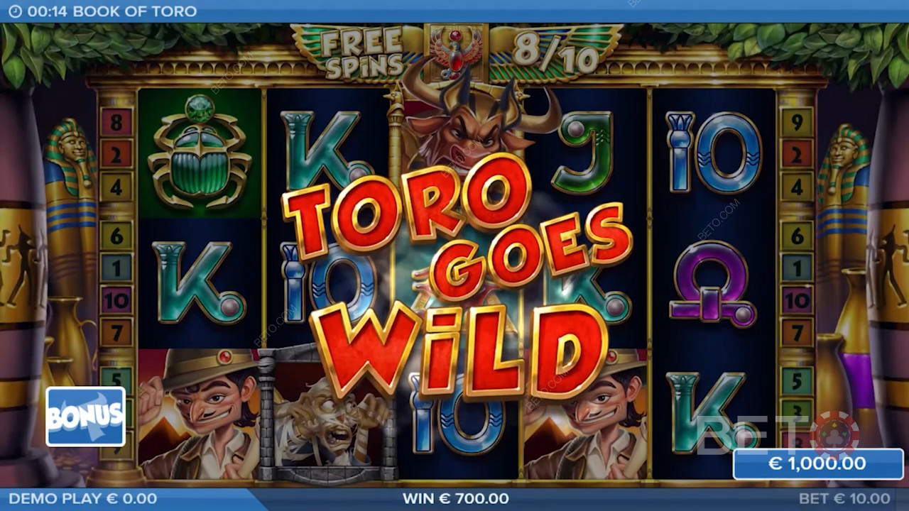Naudi klassikalist Toro Goes Wild funktsiooni, mida on näha teistes Toro teenindusautomaatides.