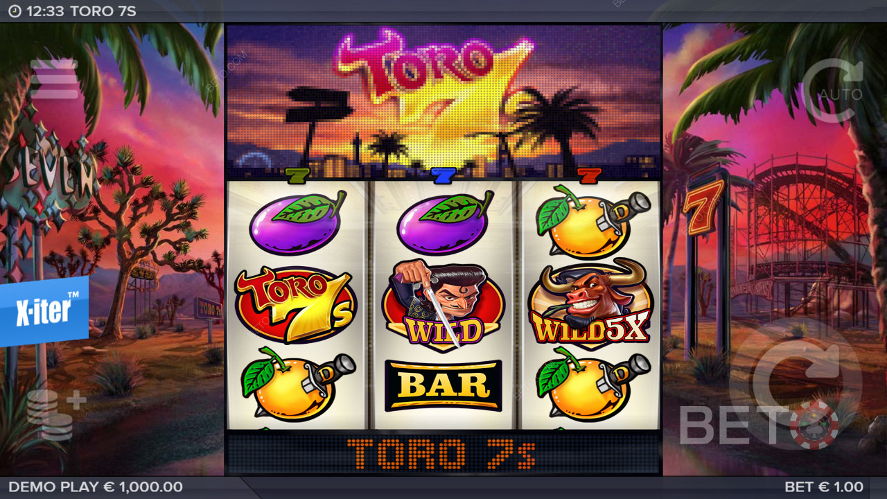 Naudi klassikalise mänguautomaadi ja kaasaegsete funktsioonide ilusat kombinatsiooni Toro 7s slotis.