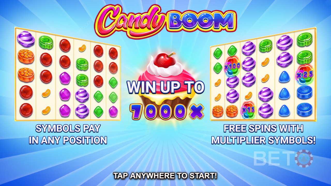 Mängusessiooni alustamine Candy Boom
