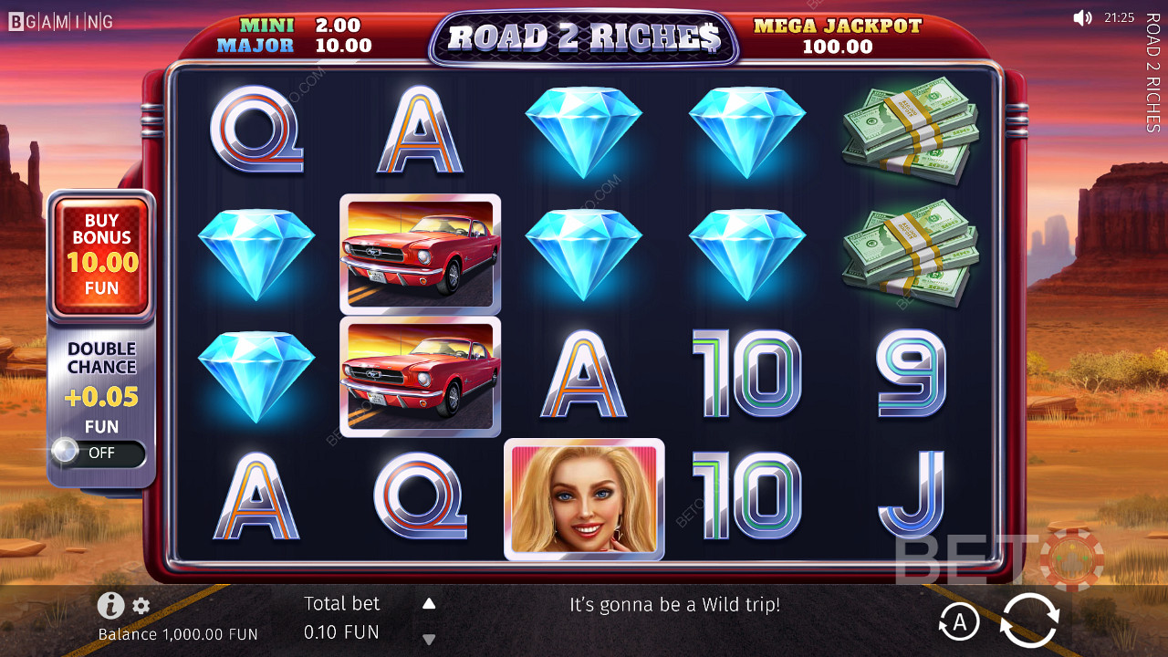 5x4 mänguvõrgustiku kujundus Road 2 Riches