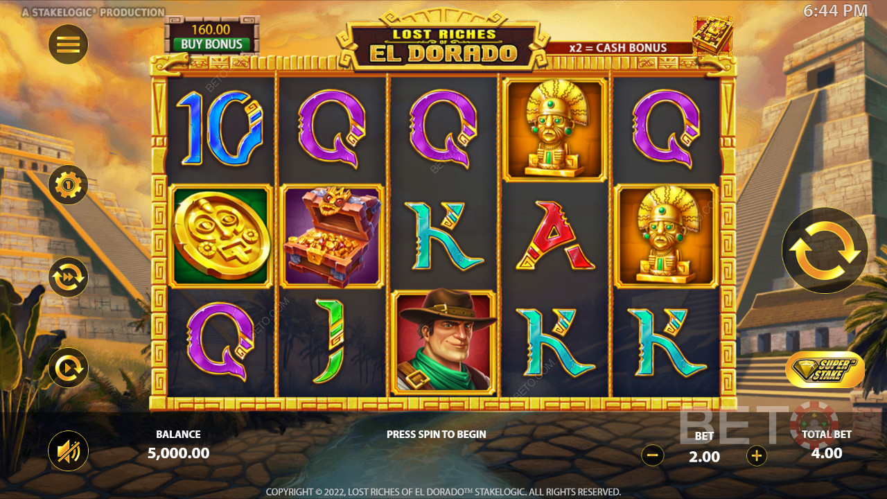 Kuld on peamine element, mida kasutatakse Lost Riches of El Dorado