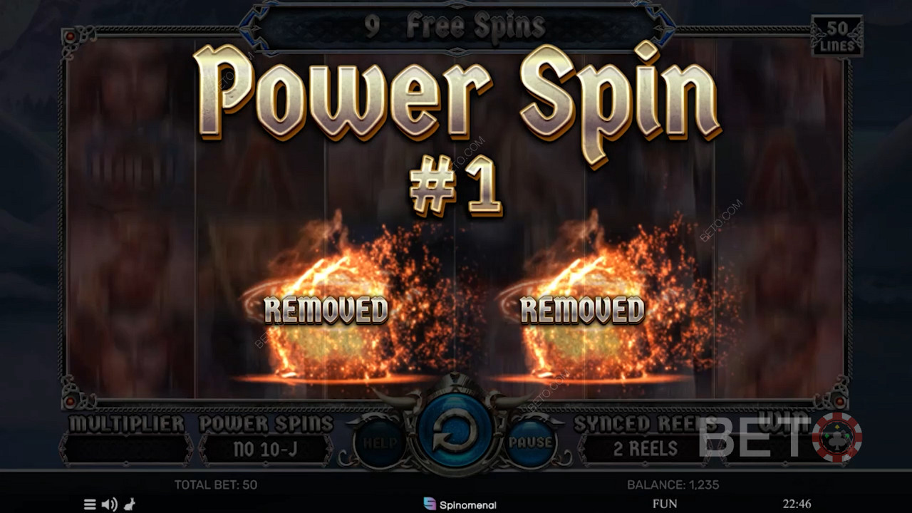 Ava Power Spin ja saad potentsiaalselt asendada kõiki sümboleid ruudustikus.