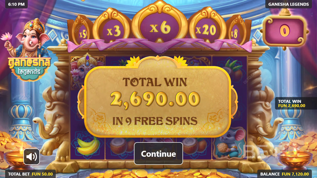 Võida 5000x oma panus Ganesha Legends slotis!