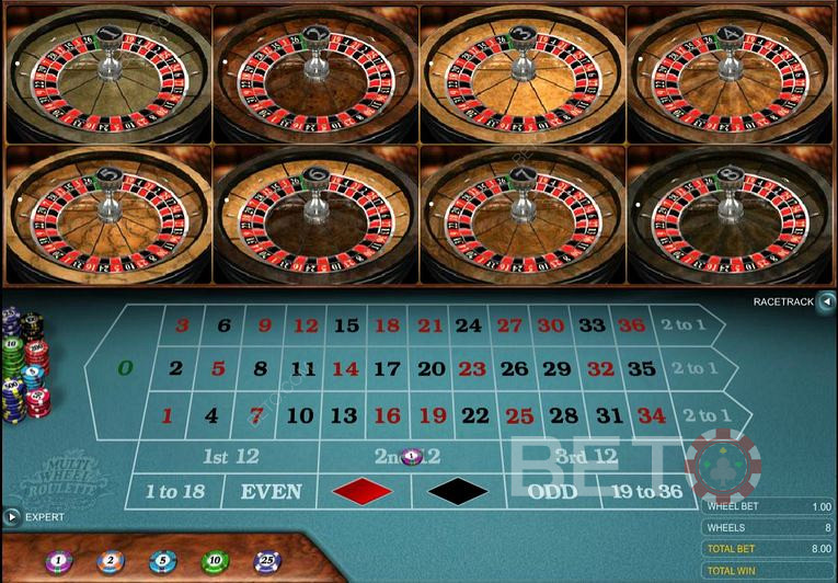 Multi Wheel Roulette on eksklusiivne online kasiinodes