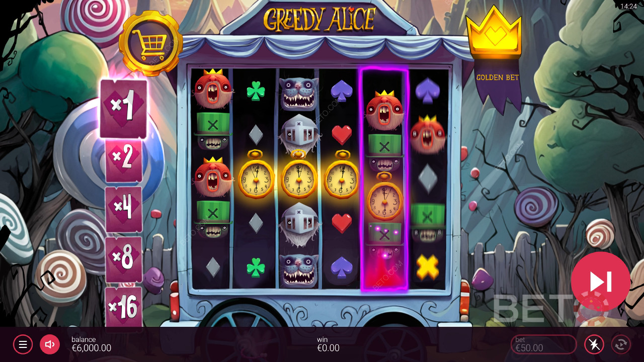 Võida 20,000x oma panus ahne Alice Video Slot!
