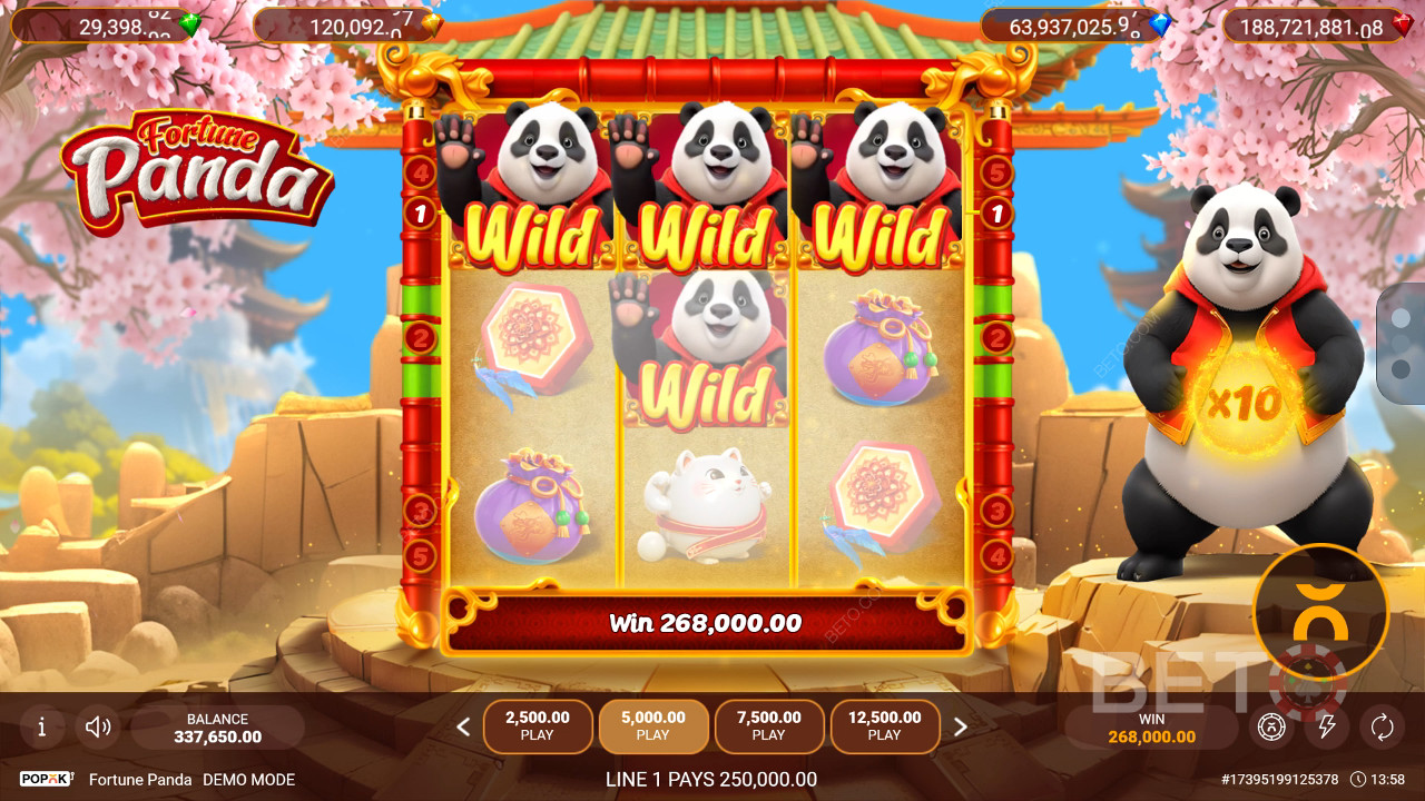 Popok Gamingi Fortune Panda selgitused boonusfunktsioonide kohta