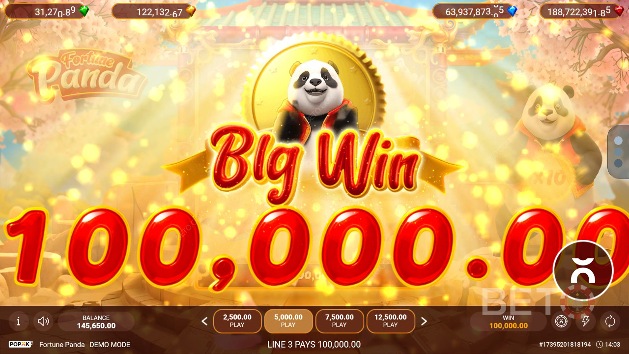 Võida 2500x oma panus Fortune Panda Slot Online!