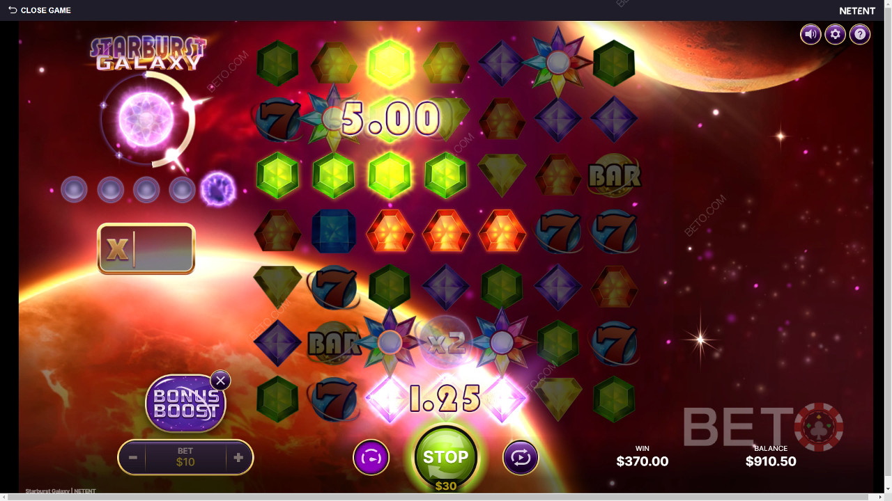 Boonusfunktsioonid, mida selgitab Starburst Galaxy poolt NetEnt