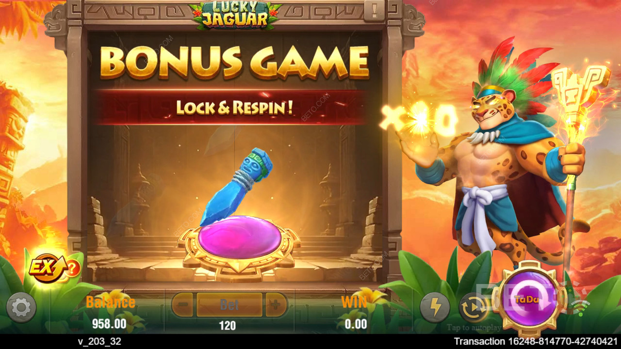TaDa Gamingi Lucky Jaguari boonusfunktsioonide selgitused