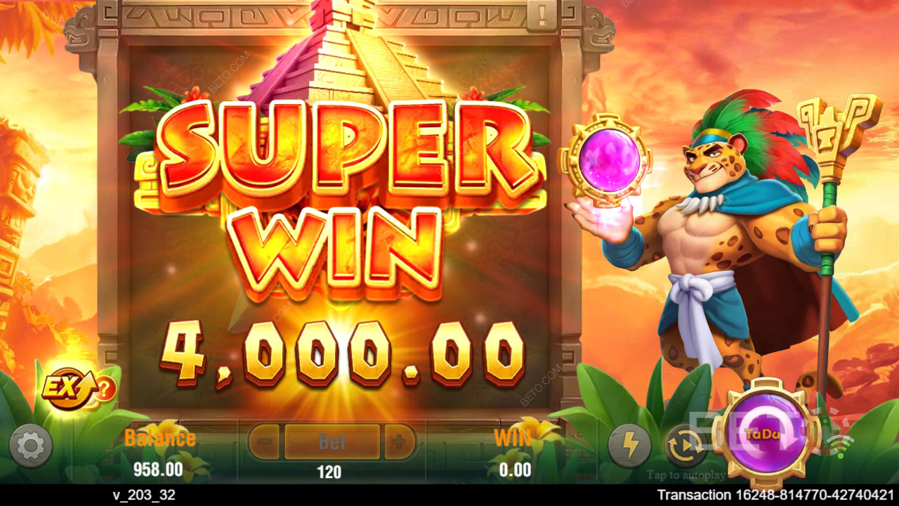 Võida Lucky Jaguari videomänguautomaadis 4,500x sinu panus!