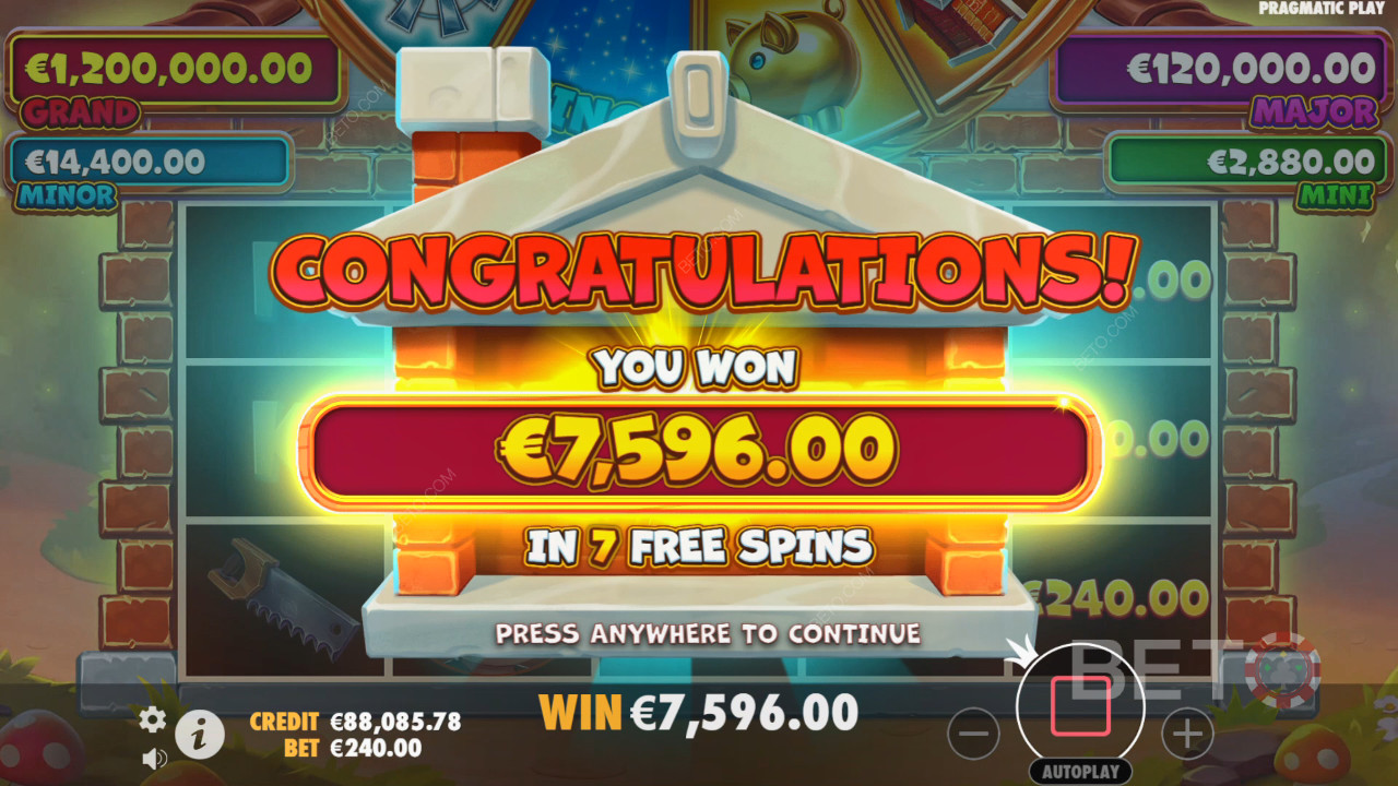 Võida 10,000x oma panus Brick House Bonanza videoslotis!