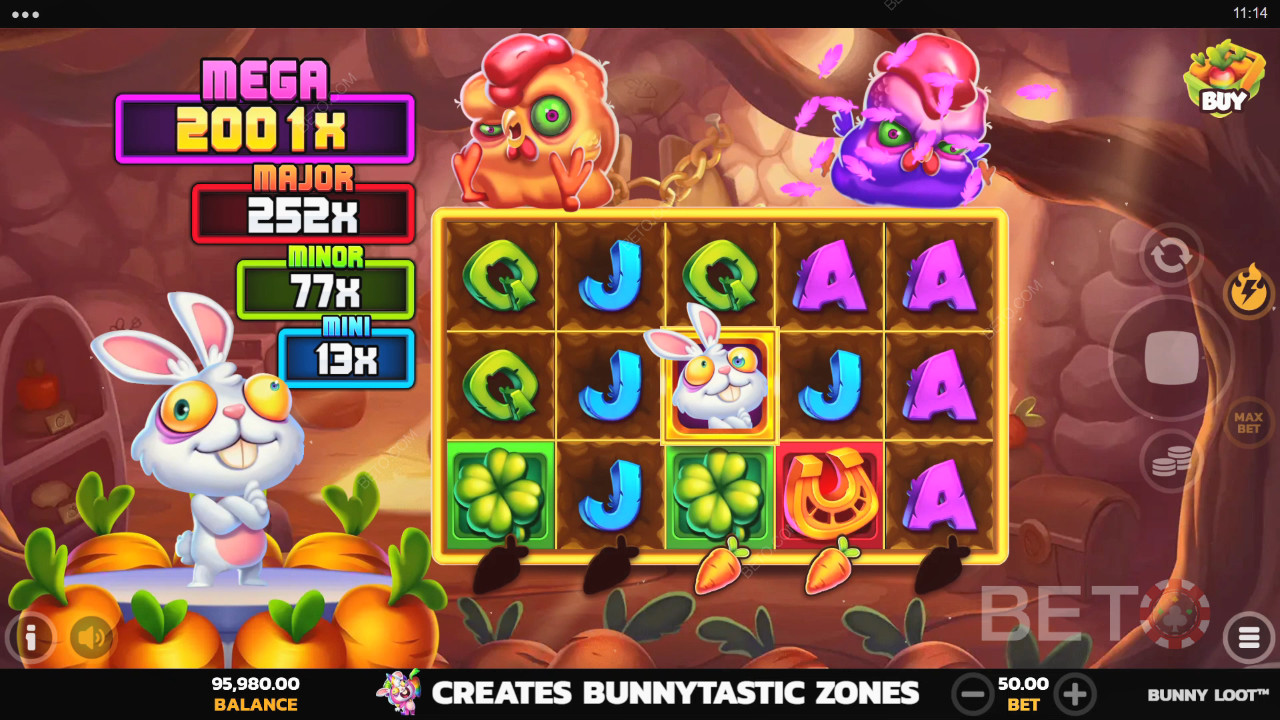 Boonusfunktsioonid, mida selgitab Bunny Loot by PearFiction