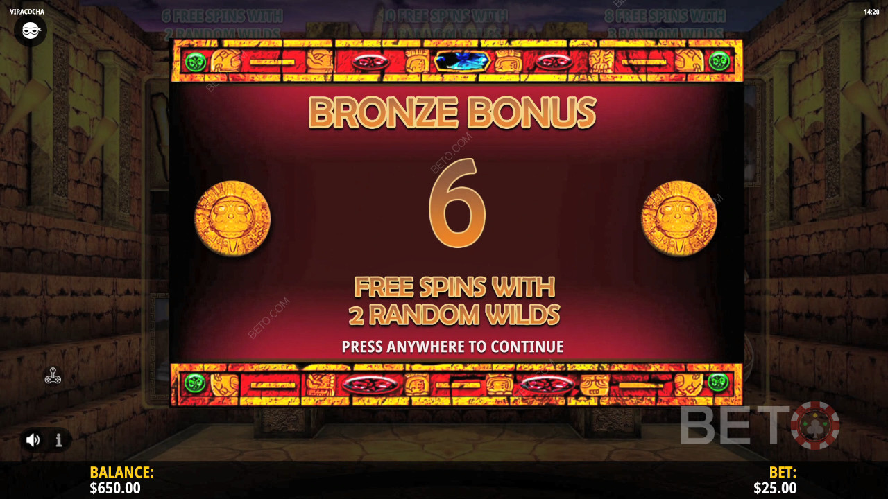 Võida 9600x oma panus Viracocha Slot Online!