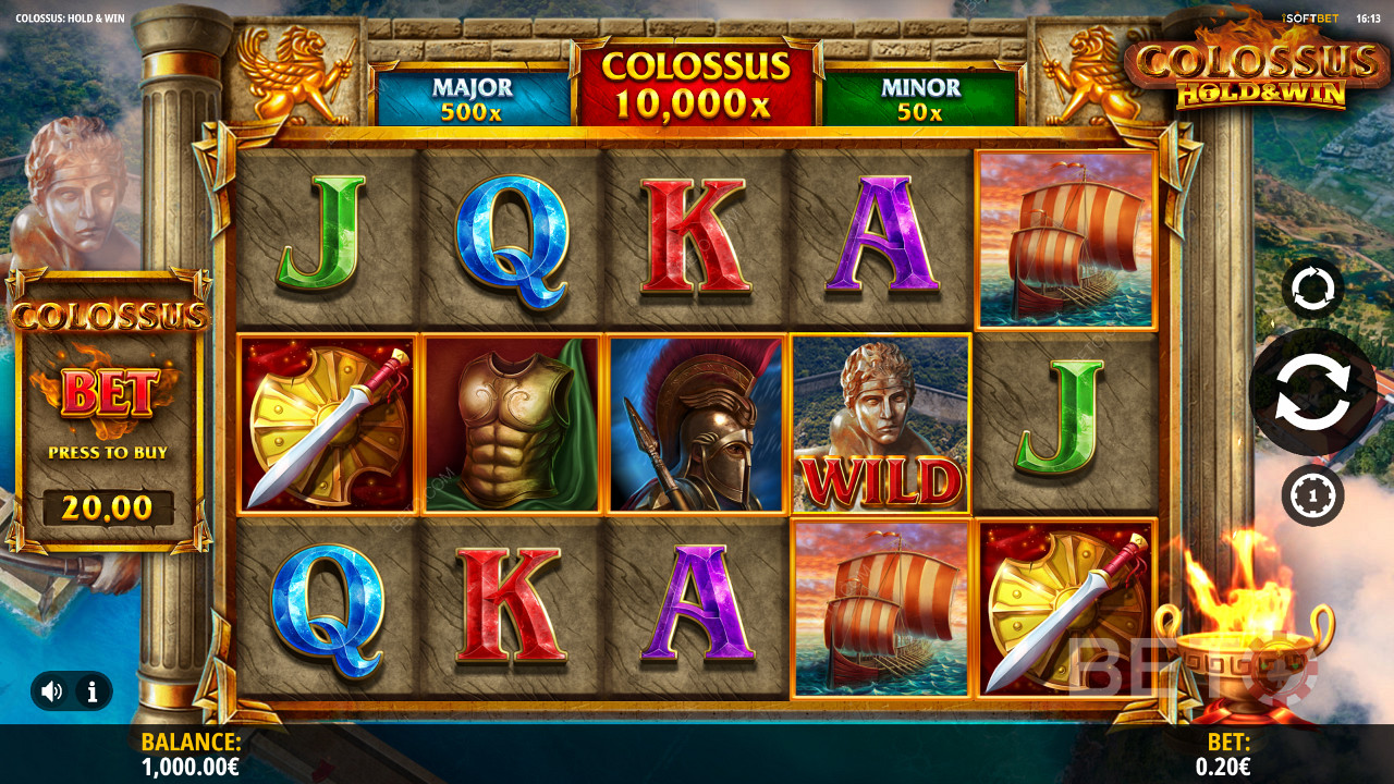 Naudi Kreeka teemat Colossus: Hold and Win online slotis